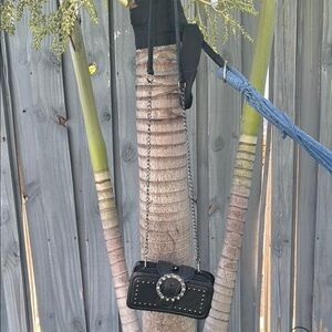 Black Studded Crossbody Bag